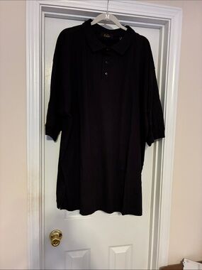 Men's Black Polo Shirt by At Ease size 2XL - Classic Short Sleeve